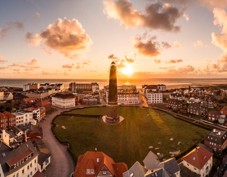 Leuchtturm Borkum Sonnenuntergang