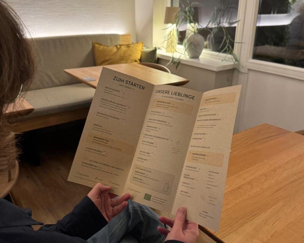 Speisekarte Bakkerie